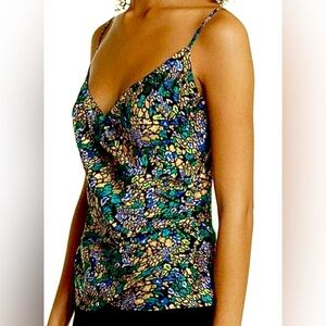 Tanya Taylor Vibrant Camisole with Animal Print